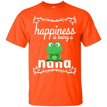 Load image into Gallery viewer, Happiness Is Being a Nana,Cute Grandmothers Frog T Shirt T-Shirt