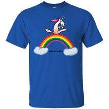 Load image into Gallery viewer, Einhorn auf Regenbogen - Unicorn on rainbow T-Shirt