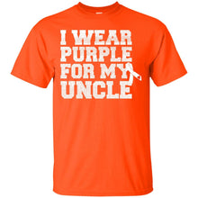 Load image into Gallery viewer, I Wear Purple For My Uncle - Alzheimer's Awareness T-Shirt