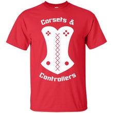 Load image into Gallery viewer, Corsets and Controllers Logo White T-Shirt