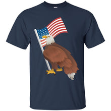 Load image into Gallery viewer, Bald Eagle with USA Flag T-Shirt