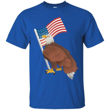 Load image into Gallery viewer, Bald Eagle with USA Flag T-Shirt