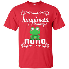 Load image into Gallery viewer, Happiness Is Being a Nana,Cute Grandmothers Frog T Shirt T-Shirt