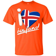 Load image into Gallery viewer, I Love Heart Iceland Pride Patriotic Vintage  Flag T-shirt T-Shirt
