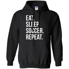 Load image into Gallery viewer, eat sleep soccer repeat T-Shirt