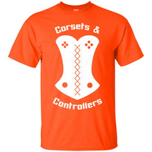 Load image into Gallery viewer, Corsets and Controllers Logo White T-Shirt