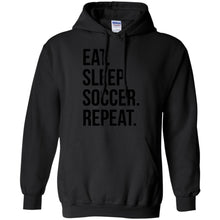 Load image into Gallery viewer, eat sleep soccer repeat T-Shirt