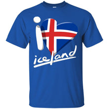 Load image into Gallery viewer, I Love Heart Iceland Pride Patriotic Vintage  Flag T-shirt T-Shirt