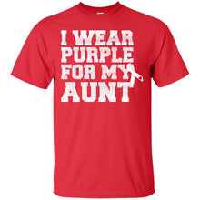 Load image into Gallery viewer, I Wear Purple For My Aunt - Alzheimer's Awareness T-Shirt