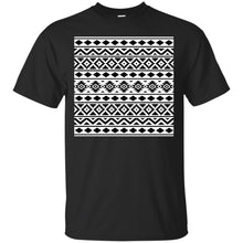 Load image into Gallery viewer, Aztec Essence Pattern Black on White T-Shirt