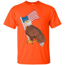 Load image into Gallery viewer, Bald Eagle with USA Flag T-Shirt