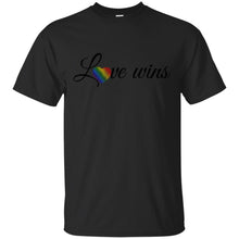 Load image into Gallery viewer, Love Wins Black T-Shirt