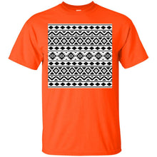 Load image into Gallery viewer, Aztec Essence Pattern Black on White T-Shirt