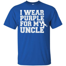 Load image into Gallery viewer, I Wear Purple For My Uncle - Alzheimer's Awareness T-Shirt