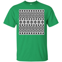 Load image into Gallery viewer, Aztec Essence Pattern Black on White T-Shirt