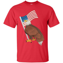 Load image into Gallery viewer, Bald Eagle with USA Flag T-Shirt
