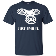 Load image into Gallery viewer, Fidget Spinner Just Spin It WHITE T-Shirt