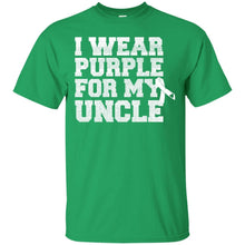 Load image into Gallery viewer, I Wear Purple For My Uncle - Alzheimer's Awareness T-Shirt