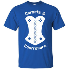 Load image into Gallery viewer, Corsets and Controllers Logo White T-Shirt