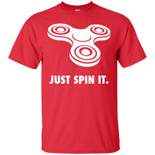 Load image into Gallery viewer, Fidget Spinner Just Spin It WHITE T-Shirt