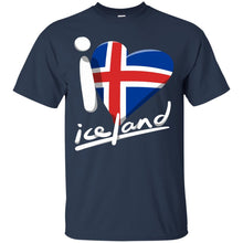 Load image into Gallery viewer, I Love Heart Iceland Pride Patriotic Vintage  Flag T-shirt T-Shirt