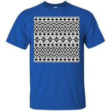 Load image into Gallery viewer, Aztec Essence Pattern Black on White T-Shirt