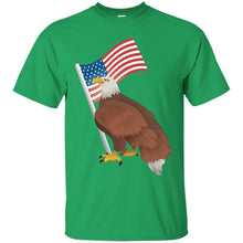 Load image into Gallery viewer, Bald Eagle with USA Flag T-Shirt