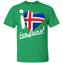 Load image into Gallery viewer, I Love Heart Iceland Pride Patriotic Vintage  Flag T-shirt T-Shirt