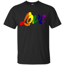Load image into Gallery viewer, love- gay pride T-Shirt