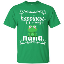 Load image into Gallery viewer, Happiness Is Being a Nana,Cute Grandmothers Frog T Shirt T-Shirt