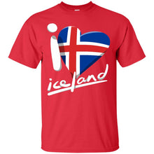 Load image into Gallery viewer, I Love Heart Iceland Pride Patriotic Vintage  Flag T-shirt T-Shirt